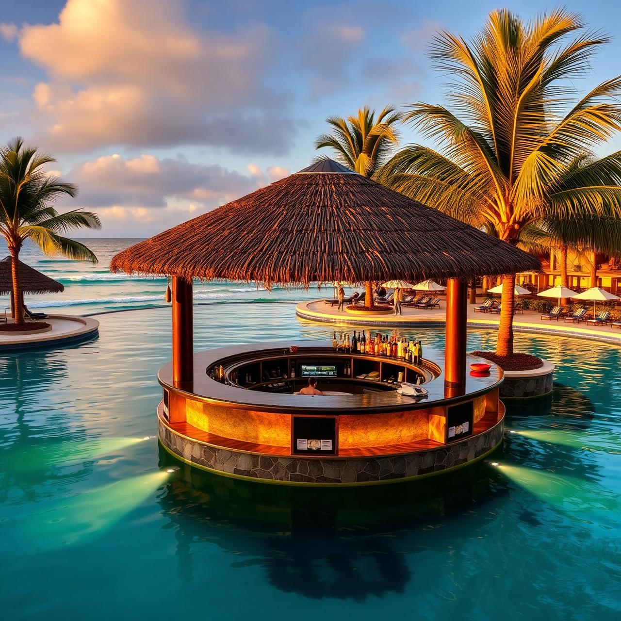 Swim-up bar